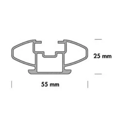 Barre Portatutto Fabbri Alluminio Universali Rail ALU VIVA 5 Lunghezza 116 Cm -Bici Sconto barre portatutto fabbri alluminio universali rail aluviva 5 lunghezza 116 cm 2