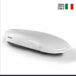 Baule Da Tetto MENABO' Mania 400 Litri Bianco -Bici Sconto baule da tetto menabo mania 400 litri bianco 2