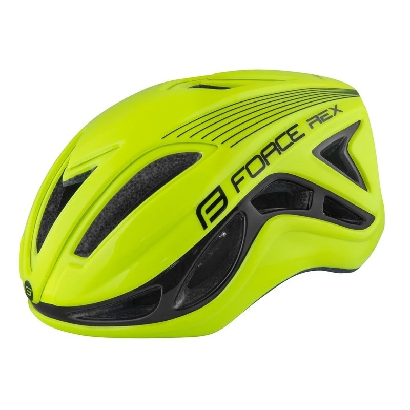 Casco Bici Da Corsa FORCE REX FLUO NERO 3 Casco Bici Da Corsa FORCE REX FLUO NERO