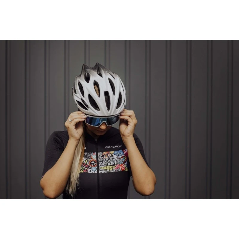 Casco Bici MTb E Corsa Force Bull HUE Bianco Nero 6 Casco Bici MTb E Corsa Force Bull HUE Bianco Nero - immagine 4