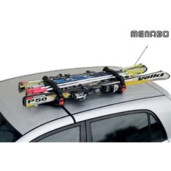 Porta Sci Magnetico Da Tetto MENABO' VIKING 2 Sci + Bastoncini -Bici Sconto porta sci magnetico da tetto menabo viking 2 sci bastoncini 1